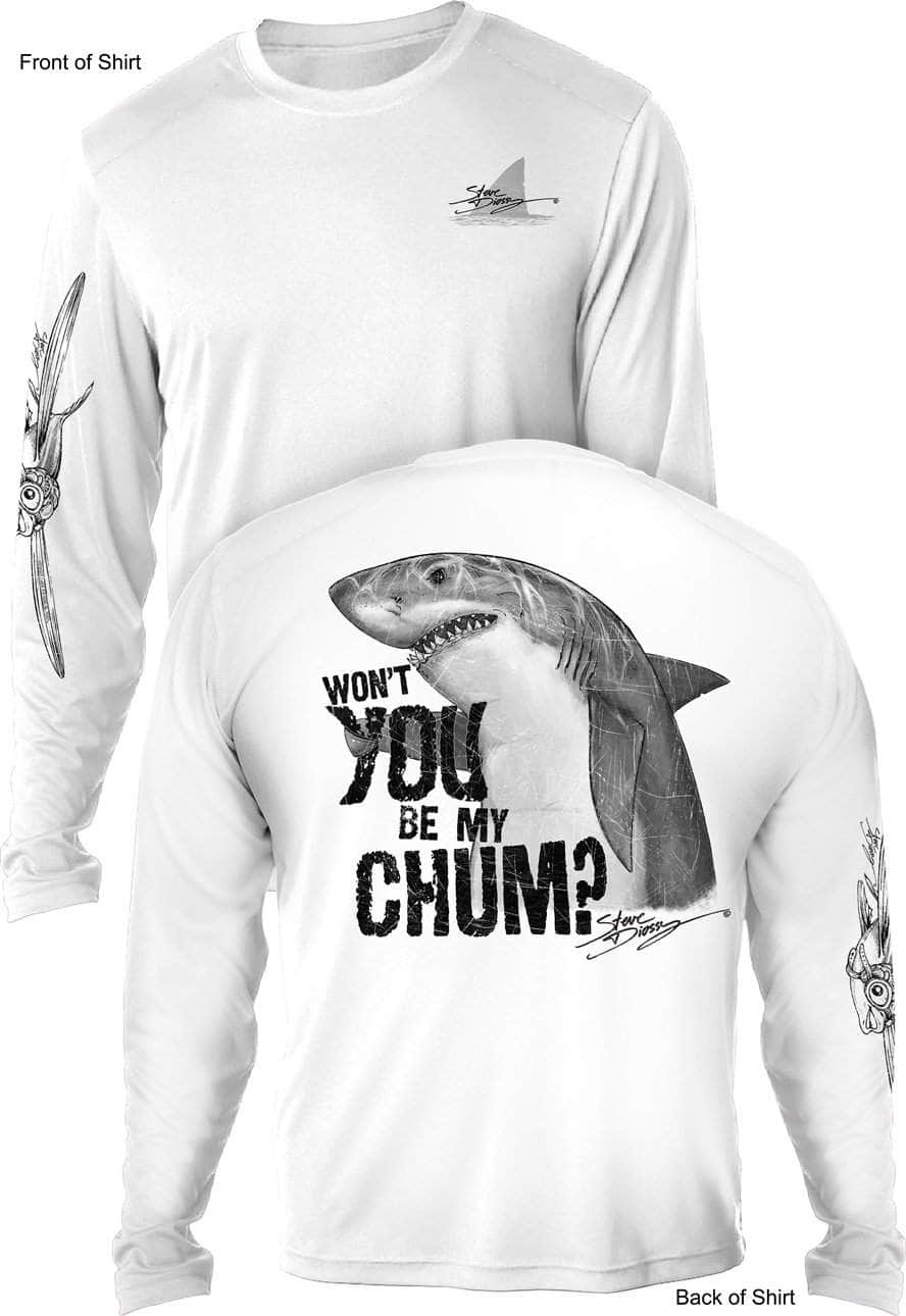 Shark Chum- MEN'S LONG SLEEVE SUN PROTECTION SHIRT ᴜᴘꜰ-ᴛᴇᴇ